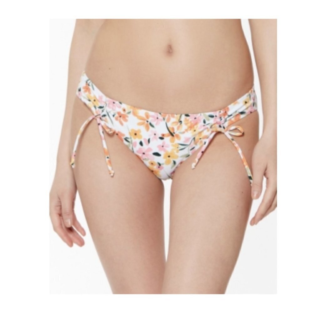 Jessica Simpson Women's Summer Dreaming Ruched Hipster Bikini Swim Bottoms M
